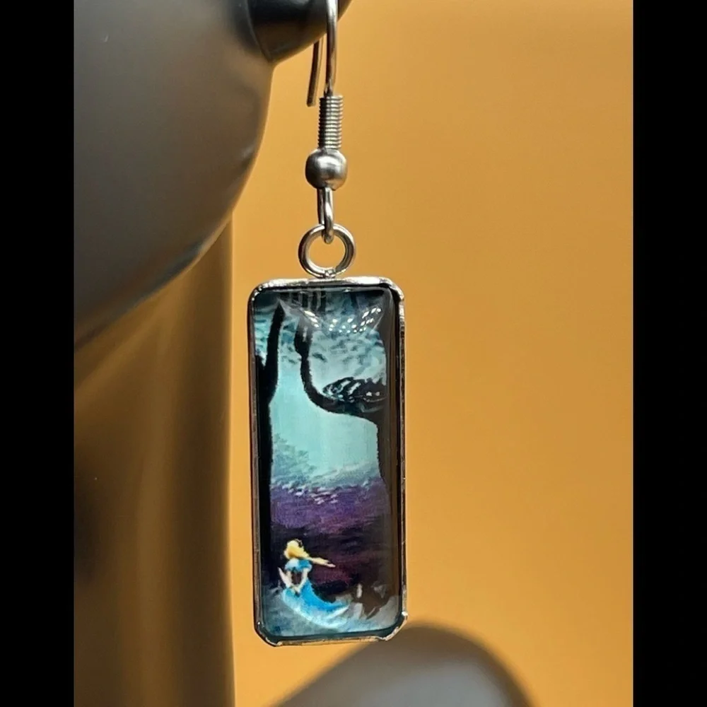Alice and Cheshire Cat Earrings, NWOT, For Bundle Purchases Only